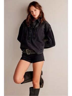Free People Sahara Mini Denim Shorts